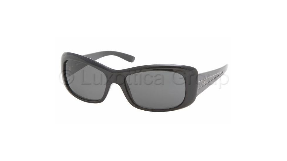 Prada PR04LS SV Prescription Sunglasses - Gloss Black Gray Frame / 57 mm Prescription Lenses, 1AB1A1-5716