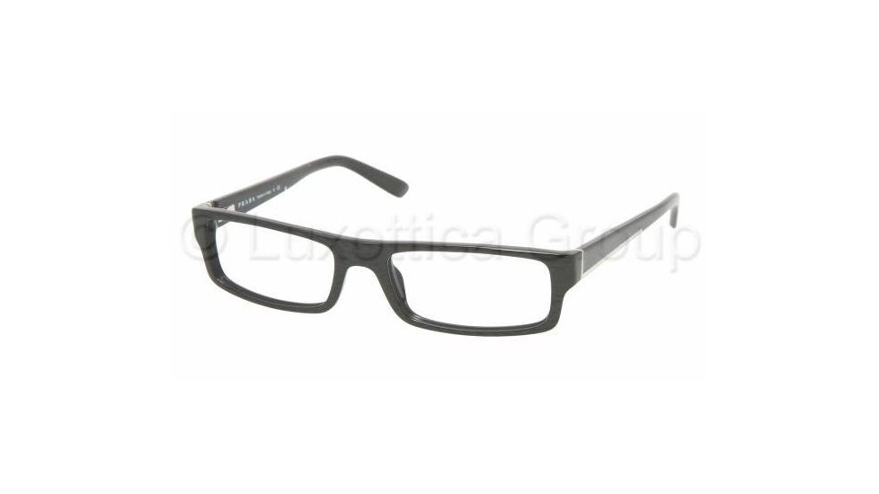 Prada PR 04MV Eyeglasses Styles - M:silver P:black Frame w/Non-Rx 52 mm Diameter Lenses, 7BN1O1-5217