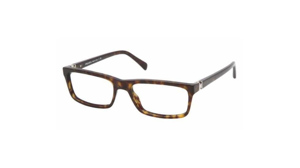 Prada PR 06NV Eyeglasses Styles - Havana Frame w/Non-Rx 53 mm Diameter Lenses, 2AU1O1-5317