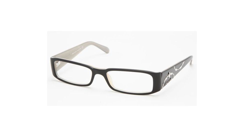 Prada PR07IV Bifocal Eyeglasses - M:shiny Black P:black/Li Frame / 51 mm Prescription Lenses, 7OB1O1-5116