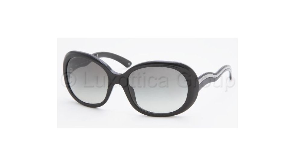 Prada PR08LS Progressive Prescription Sunglasses PR08LS-1AB3M1-5718 - Lens Diameter 57 mm, Frame Color Gloss Black