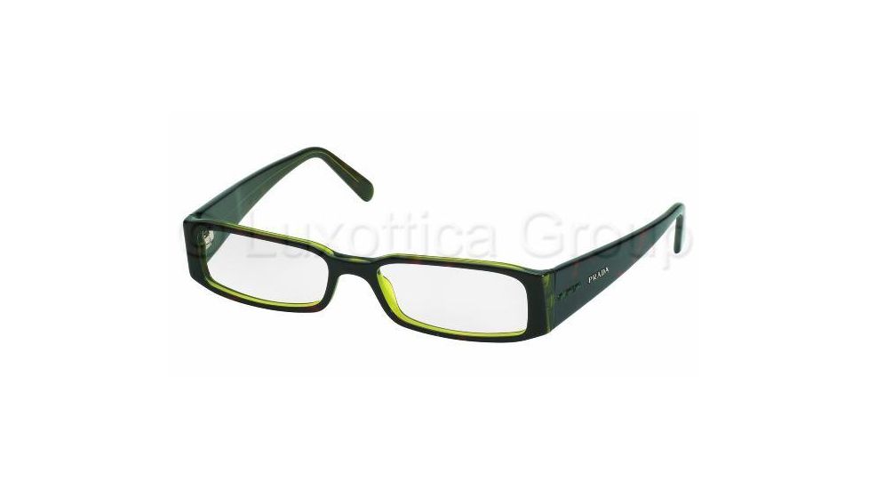 Prada PR 10FV Eyeglasses Styles - Tortse-Green Frame w/Non-Rx 49 mm Diameter Lenses, 3AY1O1-4916
