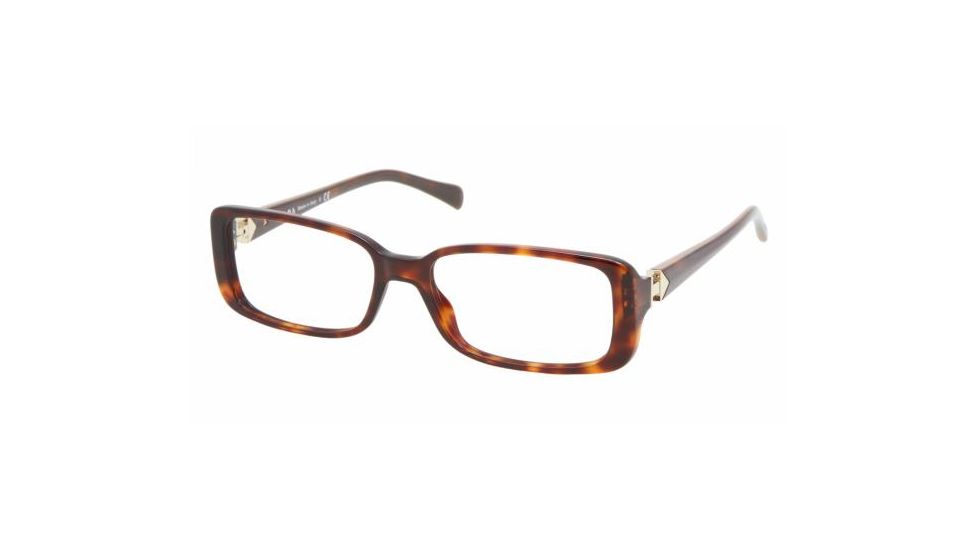 Prada PR11NV Progressive Eyeglasses - Dark Havana Demo Lens Frame / 52 mm Prescription Lenses, AB61O1-5216