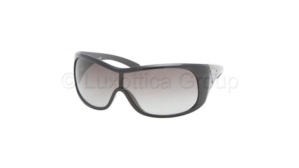 Prada PR 14LS Sunglasses Styles - Gloss Black Frame / Gray Gradient Lenses, 1AB3M1-0132