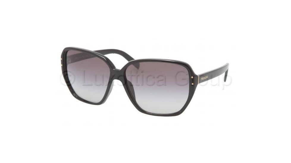Prada PR16MS Single Vision Prescription Sunglasses PR16MS-1AB3M1-6013 - Lens Diameter 60 mm, Frame Color Gloss Black