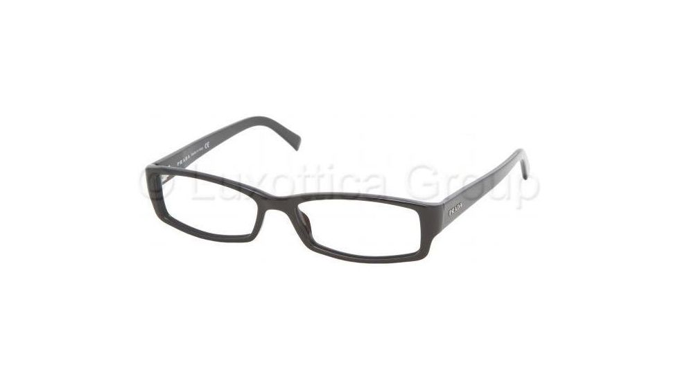 Prada Eyeglass Frames PR19LV 1AB1O1-5200 - Gloss Black Frame