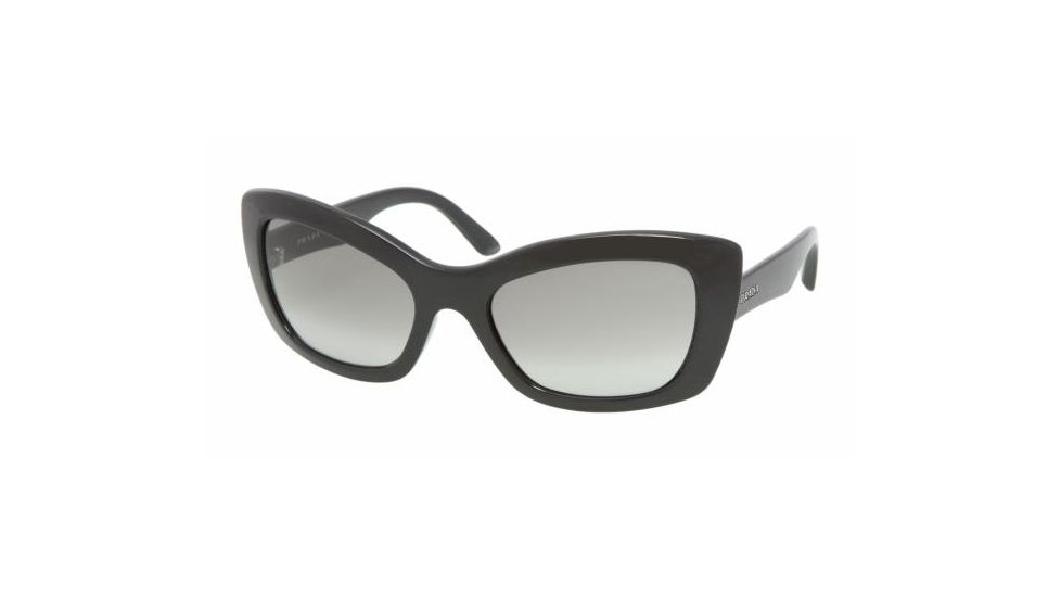 Prada PR19MS Single Vision Prescription Sunglasses PR19MS-1AB3M1-5620 - Frame Color Black, Lens Diameter 56 mm
