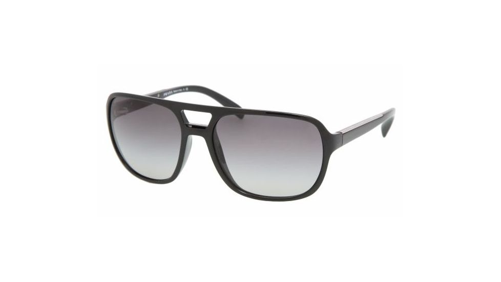 Prada PR25MS Single Vision Prescription Sunglasses PR25MS-1AB3M1-6017 - Frame Color Black, Lens Diameter 60 mm