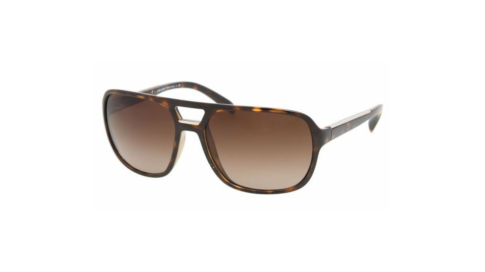 Prada PR25MS Single Vision Prescription Sunglasses PR25MS-2AU6S1-6017 - Lens Diameter 60 mm, Frame Color Havana