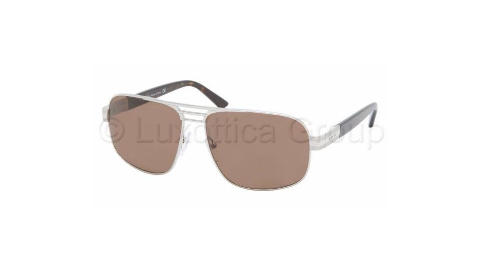 Prada PR 51LS Sunglasses Styles - Silver Frame / Brown Lenses, 1BC8C1-5814