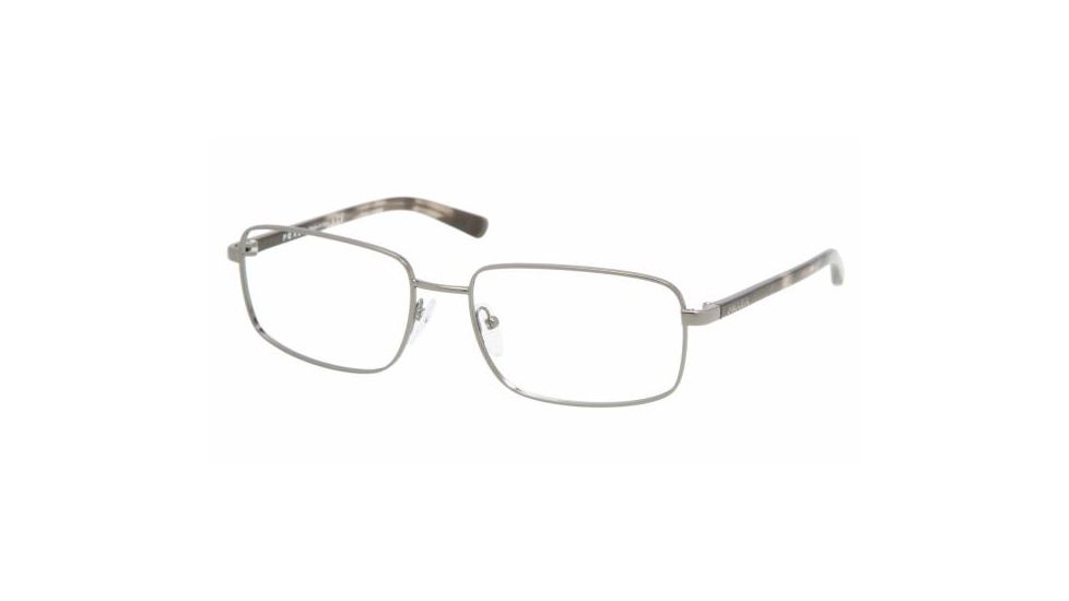 Prada PR 51NV Eyeglasses Styles - 5AV1O1 Gunmetal Frame w/Non-Rx 55 mm Diameter Lenses, 5AV1O1-5517