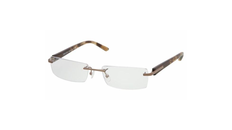 Prada PR52MV SV Prescription Eyeglasses - Bronze Demo Lens Frame / 52 mm Prescription Lenses, 1BI1O1-5217