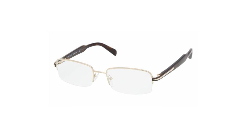 Prada PR58NV Progressive Eyeglasses - Pale Gold Frame / 52 mm Prescription Lenses, ZVN1O1-5218