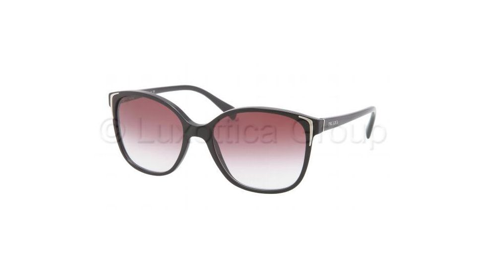 Prada PR01OS Sunglasses 1AB4V1-5517 - Black Frame, Violet Gradient Lenses