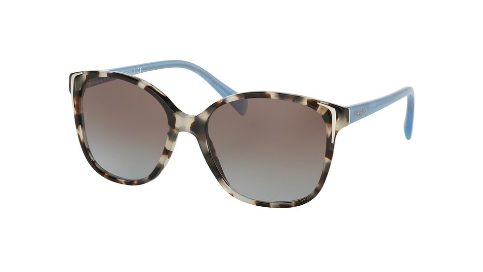 Prada PR01OS Sunglasses UAO4S2-55 - Spotted Opal Brown Frame, Blue Gradient Lenses
