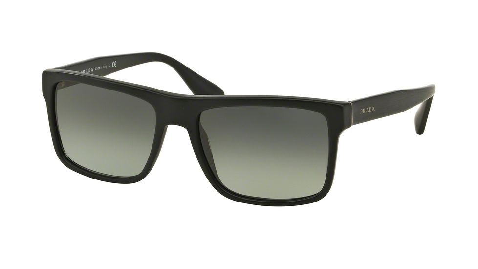 Prada PR01SS Progressive Prescription Sunglasses PR01SS-SL32D0-57 - Lens Diameter 57 mm, Frame Color Brushed Matte Black