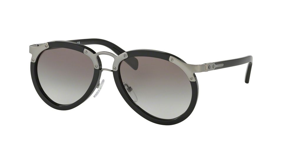 Prada PR01TS Sunglasses 1AB0A7-56 - Black Frame, Grey Gradient Lenses