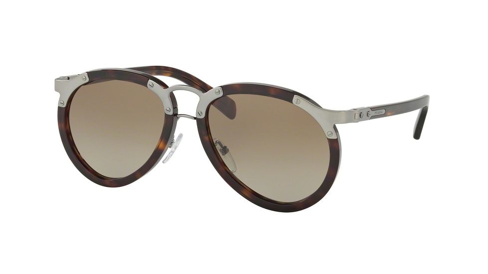 Prada PR01TS Sunglasses 2AU1X1-56 - Havana Frame, Brown Gradient Lenses