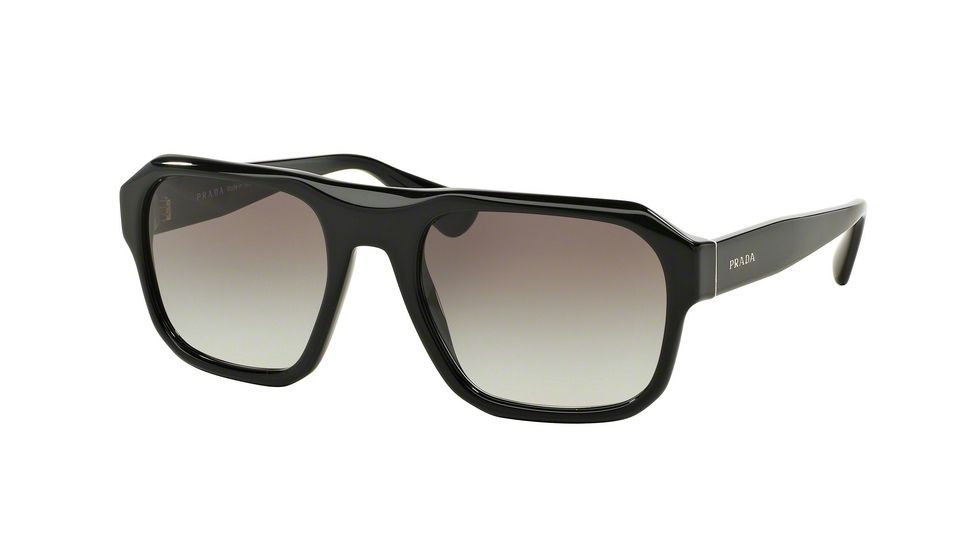 Prada PR02SS Progressive Prescription Sunglasses PR02SS-1AB0A7-55 - Lens Diameter 55 mm, Frame Color Black