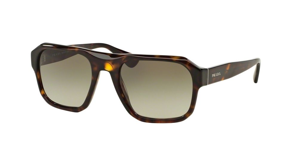 Prada PR02SS Progressive Prescription Sunglasses PR02SS-2AU4M1-55 - Lens Diameter 55 mm, Frame Color Havana