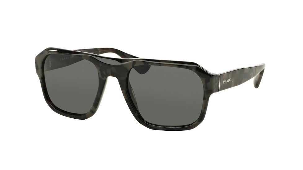 Prada PR02SS Progressive Prescription Sunglasses PR02SS-UEL1A1-55 - Lens Diameter 55 mm, Frame Color Spotted Brown Grey