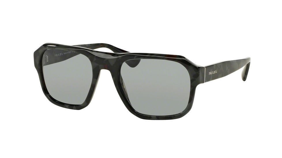 Prada PR02SS Progressive Prescription Sunglasses PR02SS-UEM3C2-55 - Lens Diameter 55 mm, Frame Color Spotted Brown Green