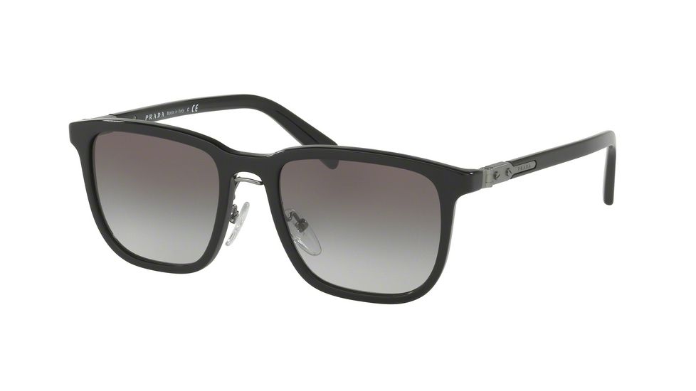 Prada PR02TS Single Vision Prescription Sunglasses PR02TS-1AB0A7-52 - Lens Diameter 52 mm, Frame Color Black