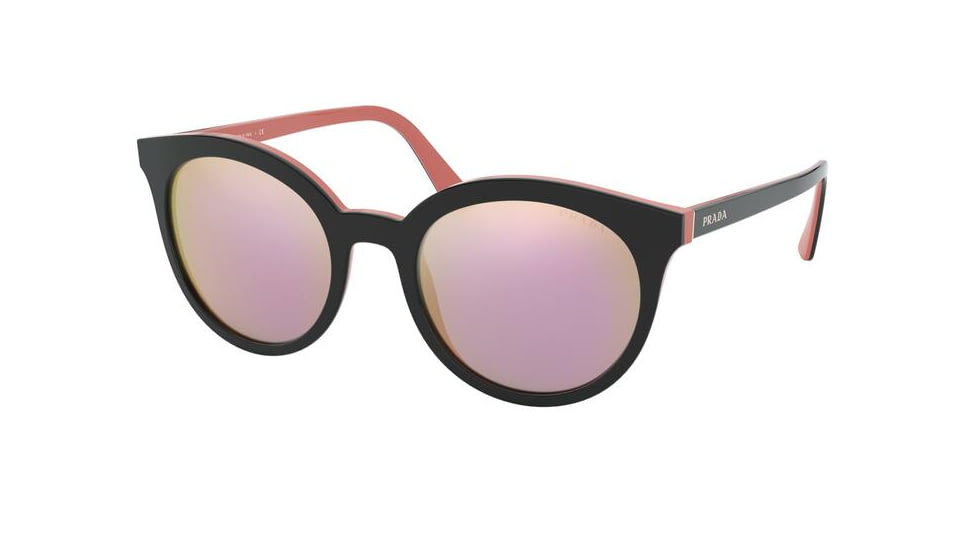 Prada PR02XSF Sunglasses 541726-53 - , Grey Mirror Yellow Rose Lenses