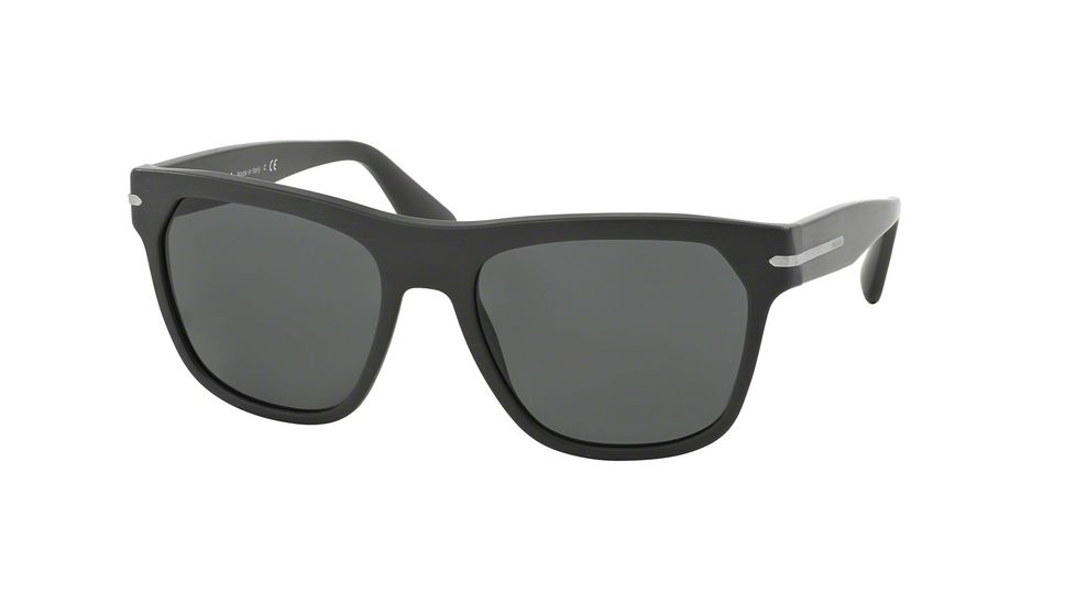 Prada PR03RS Single Vision Prescription Sunglasses PR03RS-TV41A1-55 - Lens Diameter 55 mm, Frame Color Matte Brushed Grey