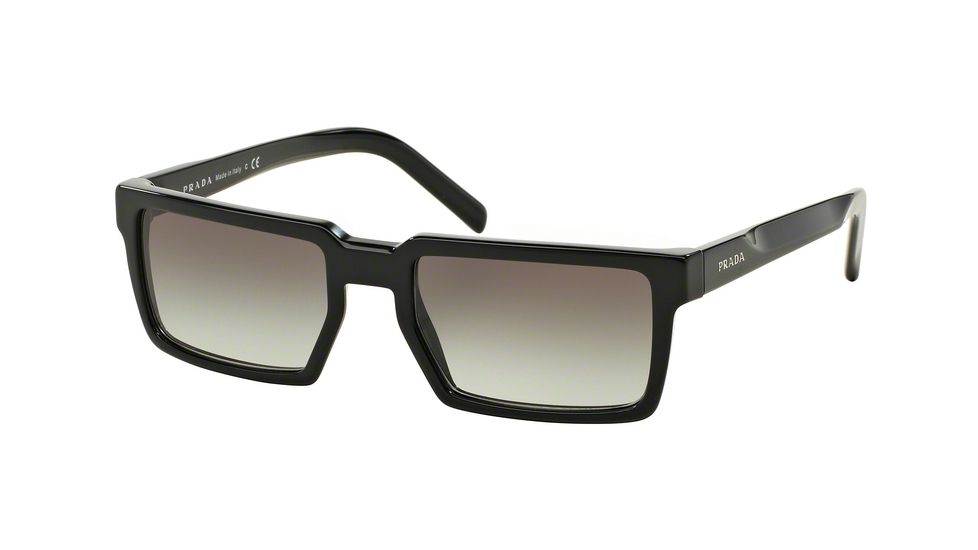 Prada PR03SS Single Vision Prescription Sunglasses PR03SS-1AB0A7-54 - Lens Diameter 54 mm, Frame Color Black