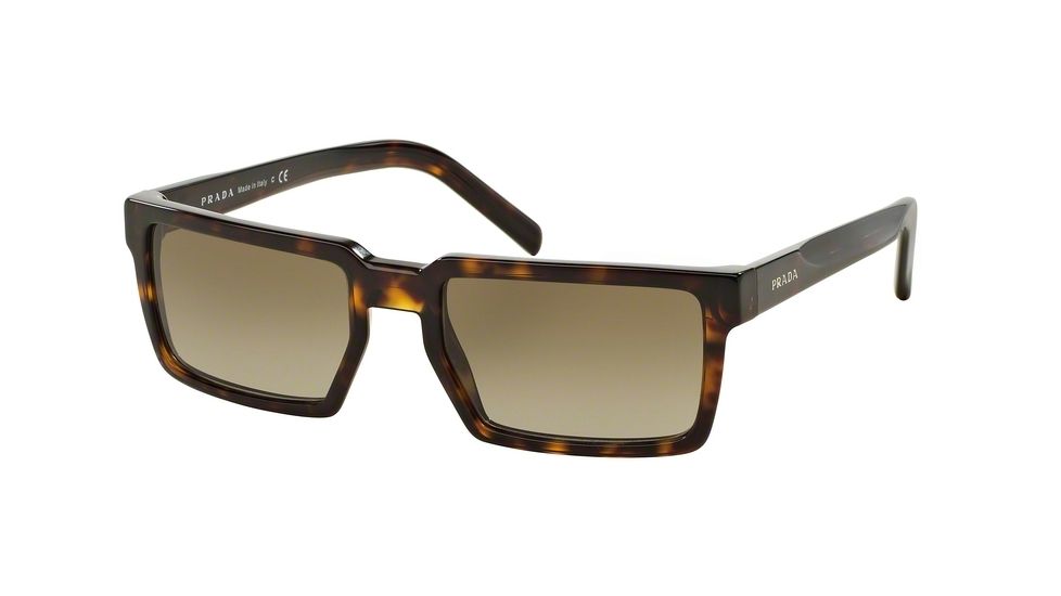Prada PR03SSF Single Vision Prescription Sunglasses PR03SSF-2AU1X1-54 - Lens Diameter 54 mm, Frame Color Havana