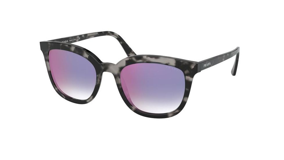Prada PR03XS Sunglasses 510725-53 - , Clear Gradient Blue Mirror Red Lenses