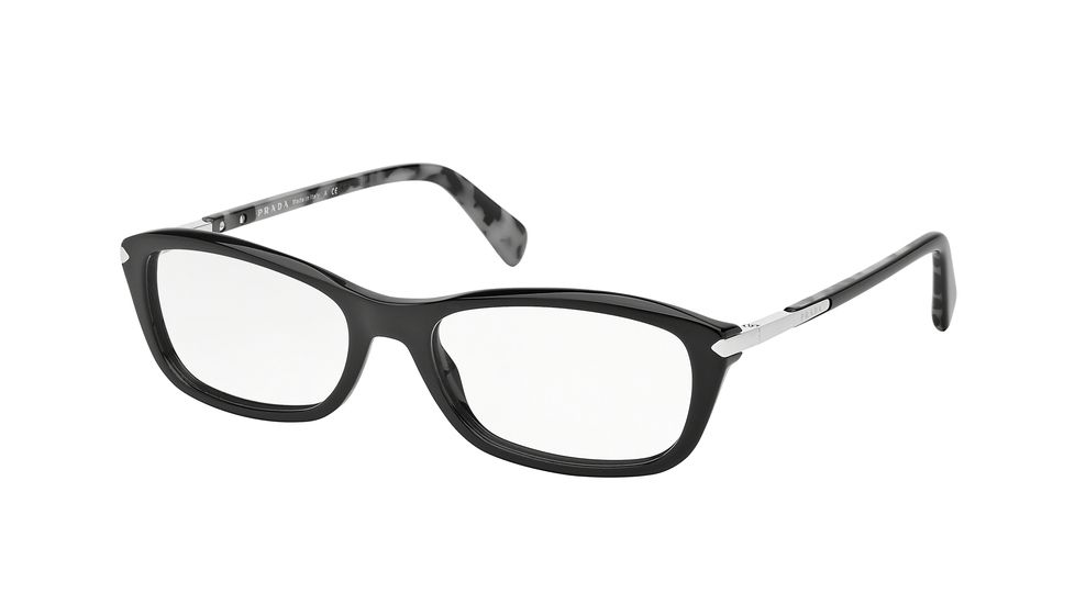 Prada PR04PV Prescription Eyeglasses 1AB1O1-52 - Black Frame