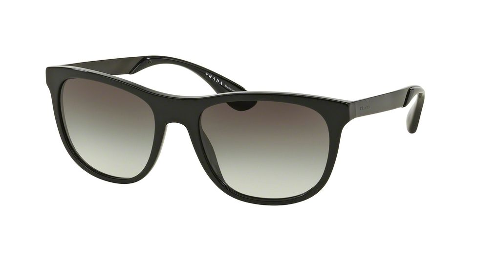 Prada PR04SSF Sunglasses 1AB0A7-57 - Black Frame, Grey Gradient Lenses