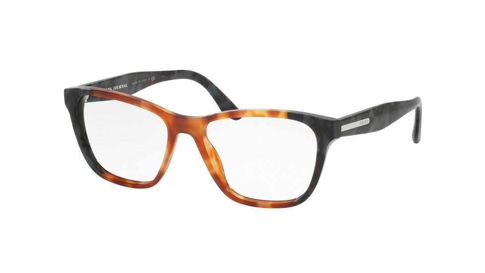 Prada PR04TVF Eyeglass Frames U6L1O1-54 - Light Havana/spotted Grey Frame