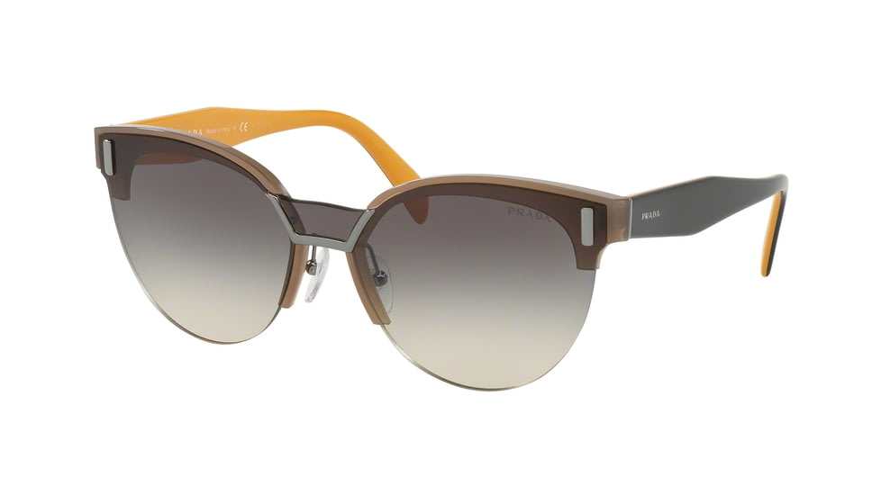 Prada PR04US Sunglasses 284130-43 - Opal Brown Frame, Grey Gradient Lenses