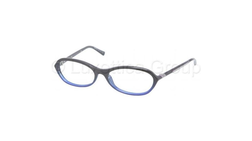 Prada PR05OV Bifocal Prescription Eyeglasses EAF1O1-5116 - Black/Opal Blue 