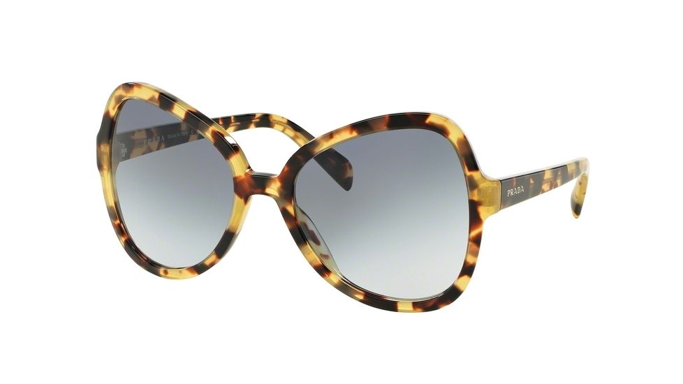 Prada PR05SSF Single Vision Prescription Sunglasses PR05SSF-7S04R2-56 - Lens Diameter 56 mm, Frame Color Medium Havana