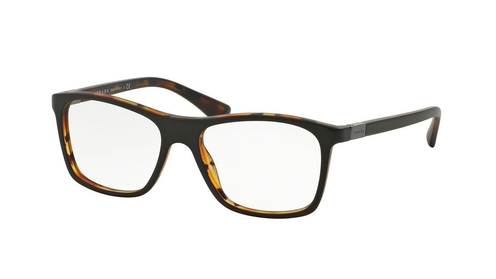 Prada PR05SV Bifocal Prescription Eyeglasses UBG1O1-53 - Top Brown/matte Tortoise Frame
