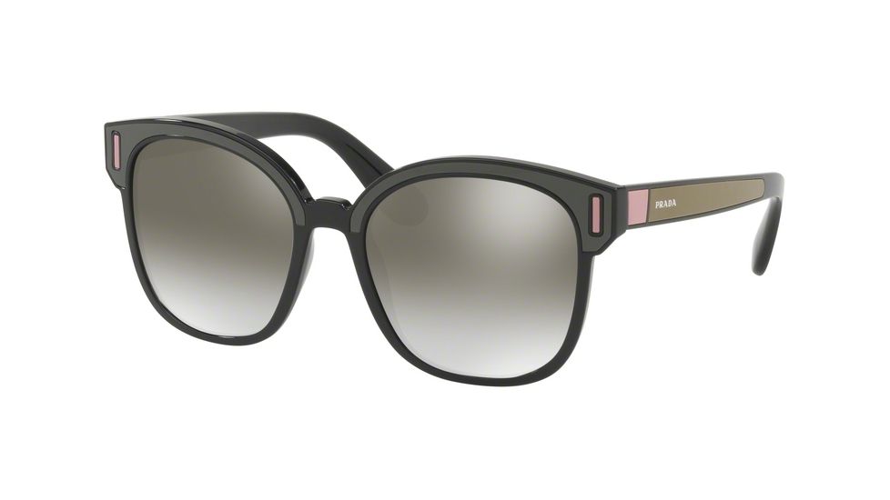 Prada PR05US Single Vision Prescription Sunglasses PR05US-SVK5O0-53 - Lens Diameter 53 mm, Frame Color Black-Brown-Pink