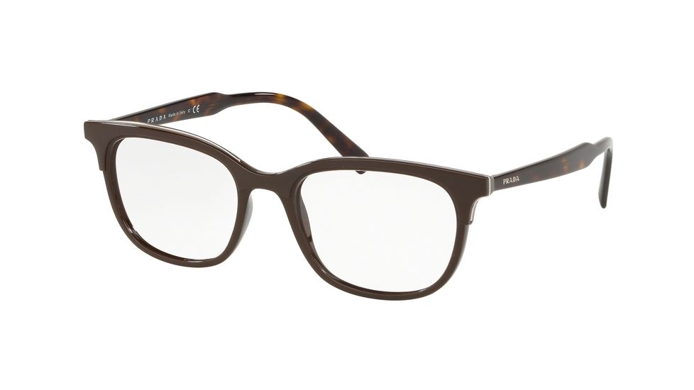 Prada PR05VV Progressive Prescription Eyeglasses, 53mm, Brown, PR05VV-2651O1-53-PRO