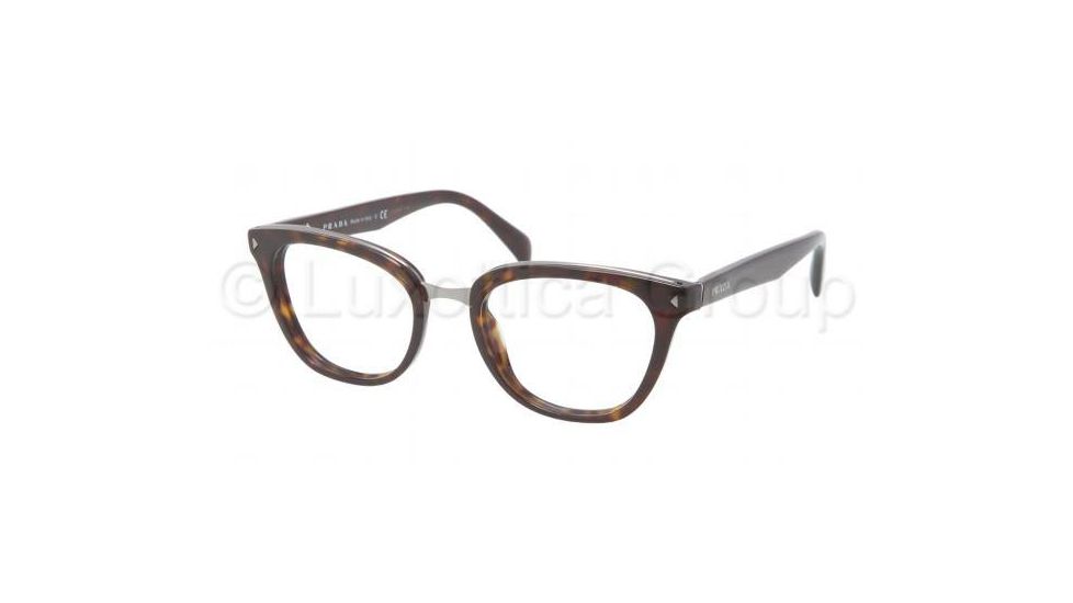 Prada PR06PV Eyeglass Frames 2AU1O1-5018 - Havana Frame