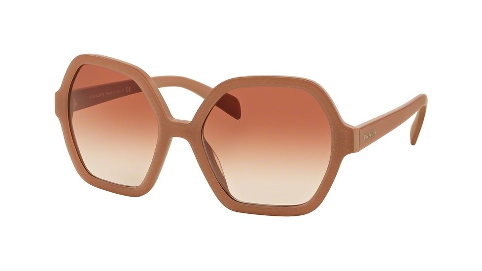 Prada PR06SSF Single Vision Prescription Sunglasses PR06SSF-UFF2F1-56 - Lens Diameter 56 mm, Frame Color Matte Alluminium Pink