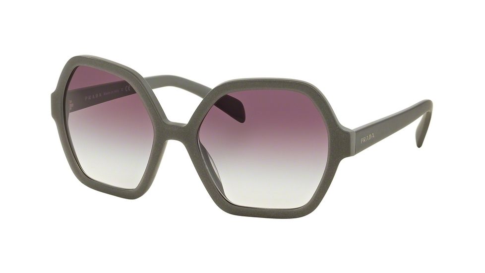 Prada PR06SSF Single Vision Prescription Sunglasses PR06SSF-UFG4W1-56 - Lens Diameter 56 mm, Frame Color Matte Alluminium Grey