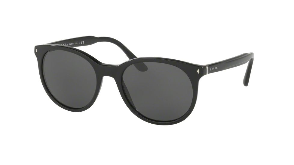 Prada PR06TSF Progressive Prescription Sunglasses PR06TSF-1AB5S0-53 - Lens Diameter 53 mm, Frame Color Black