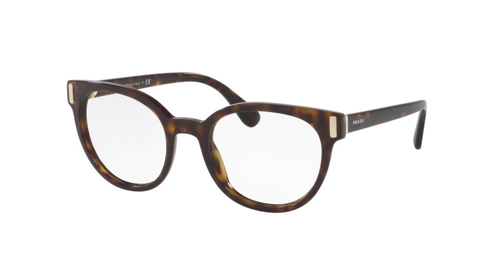 Prada PR06TVF Eyeglass Frames 2AU1O1-52 - Havana Frame