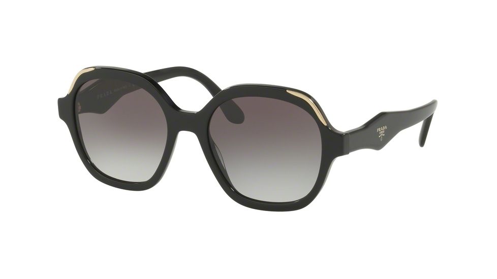 Prada PR06USF Sunglasses 1AB0A7-54 - Black Frame, Grey Gradient Lenses