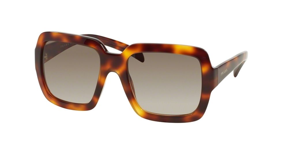 Prada PR07RS Sunglasses TKR3D0-56 - Havana Frame, Grey Gradient Lenses