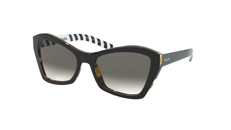 Prada PR07XSF Sunglasses NAI130-55 - , Gradient Grey Mirror Silver Lenses