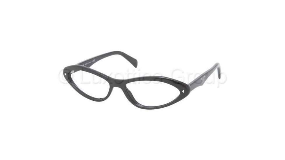 Prada PR08OV Progressive Prescription Eyeglasses 1AB1O1-5516 - Gloss Black 